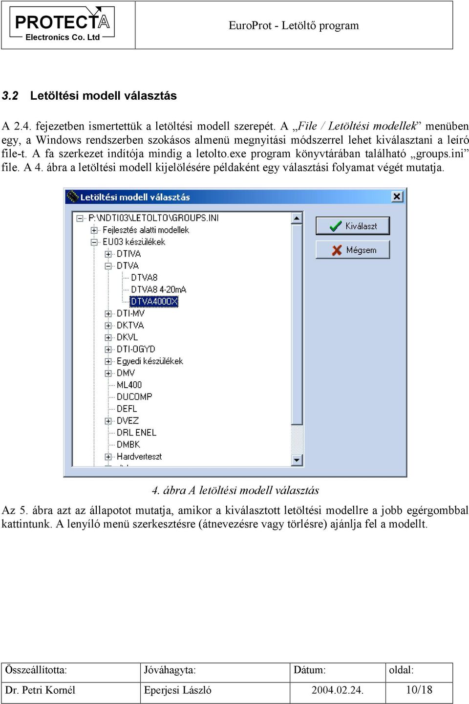 A fa szerkezet indítója mindig a letolto.exe program könyvtárában található groups.ini file. A 4.