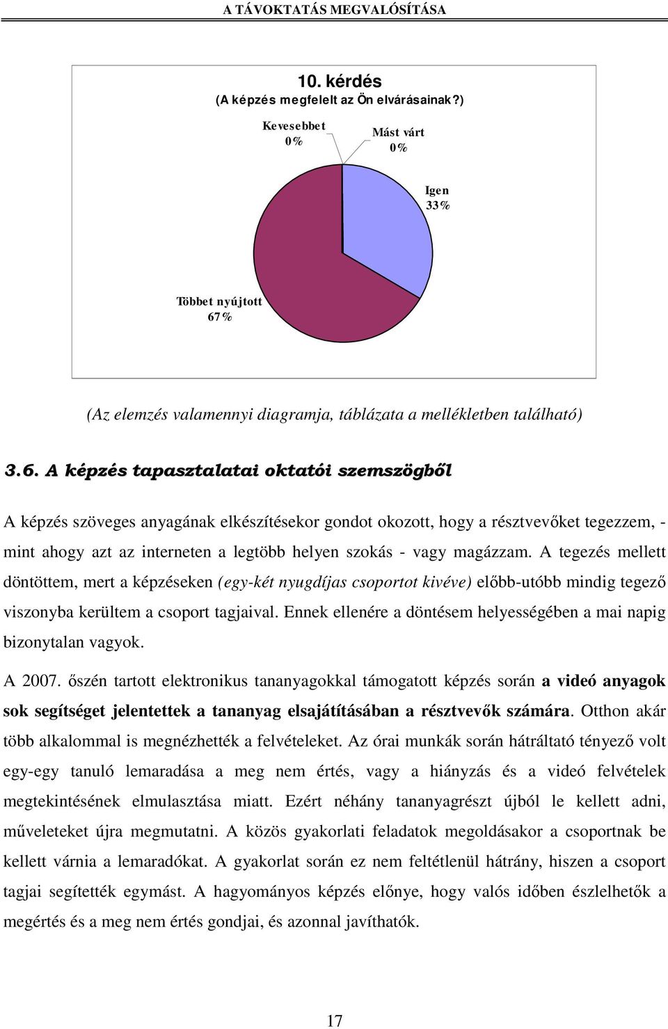 % (Az elemzés valamennyi diagramja, táblázata a mellékletben található) 3.6.