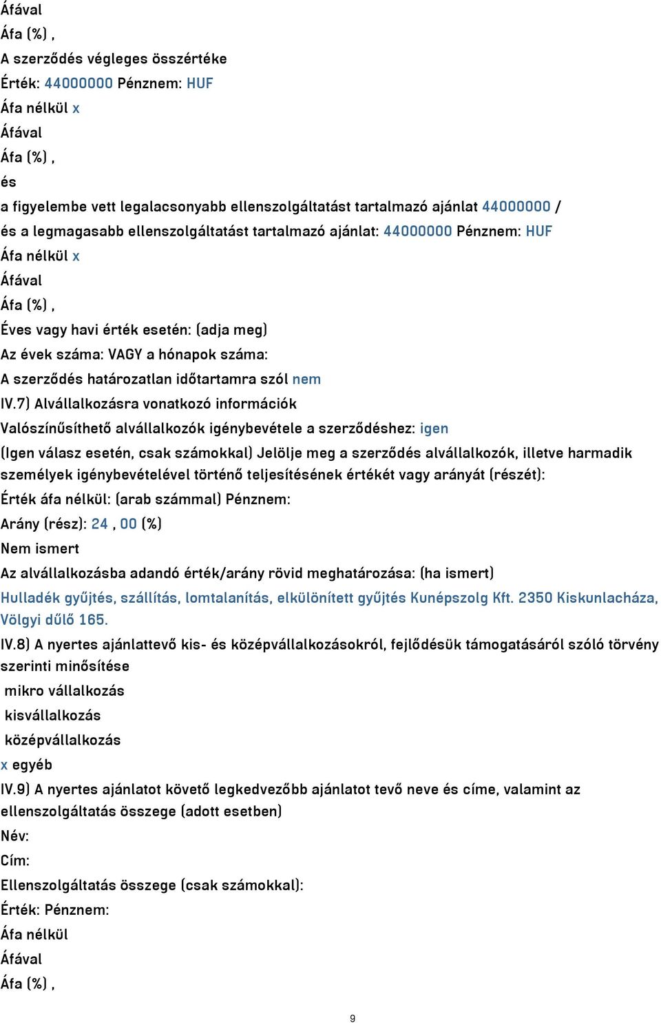 határozatlan időtartamra szól nem IV.