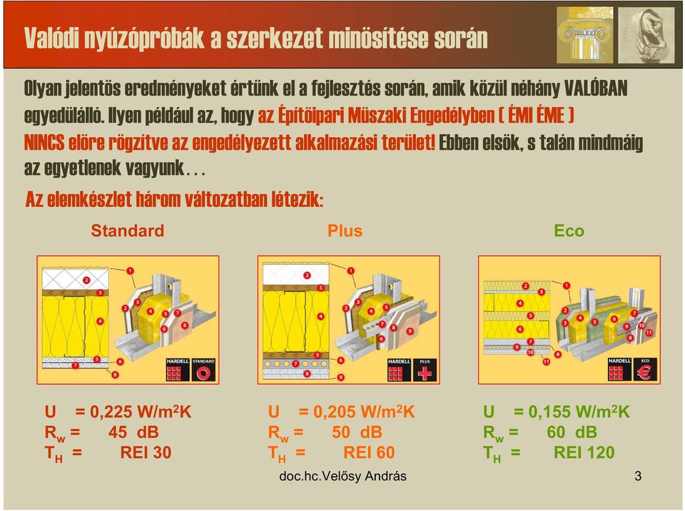 Ilyen például az, hogy az Építöipari Müszaki Engedélyben ( ÉMI ÉME ) NINCS elöre rögzítve az engedélyezett alkalmazási terület!