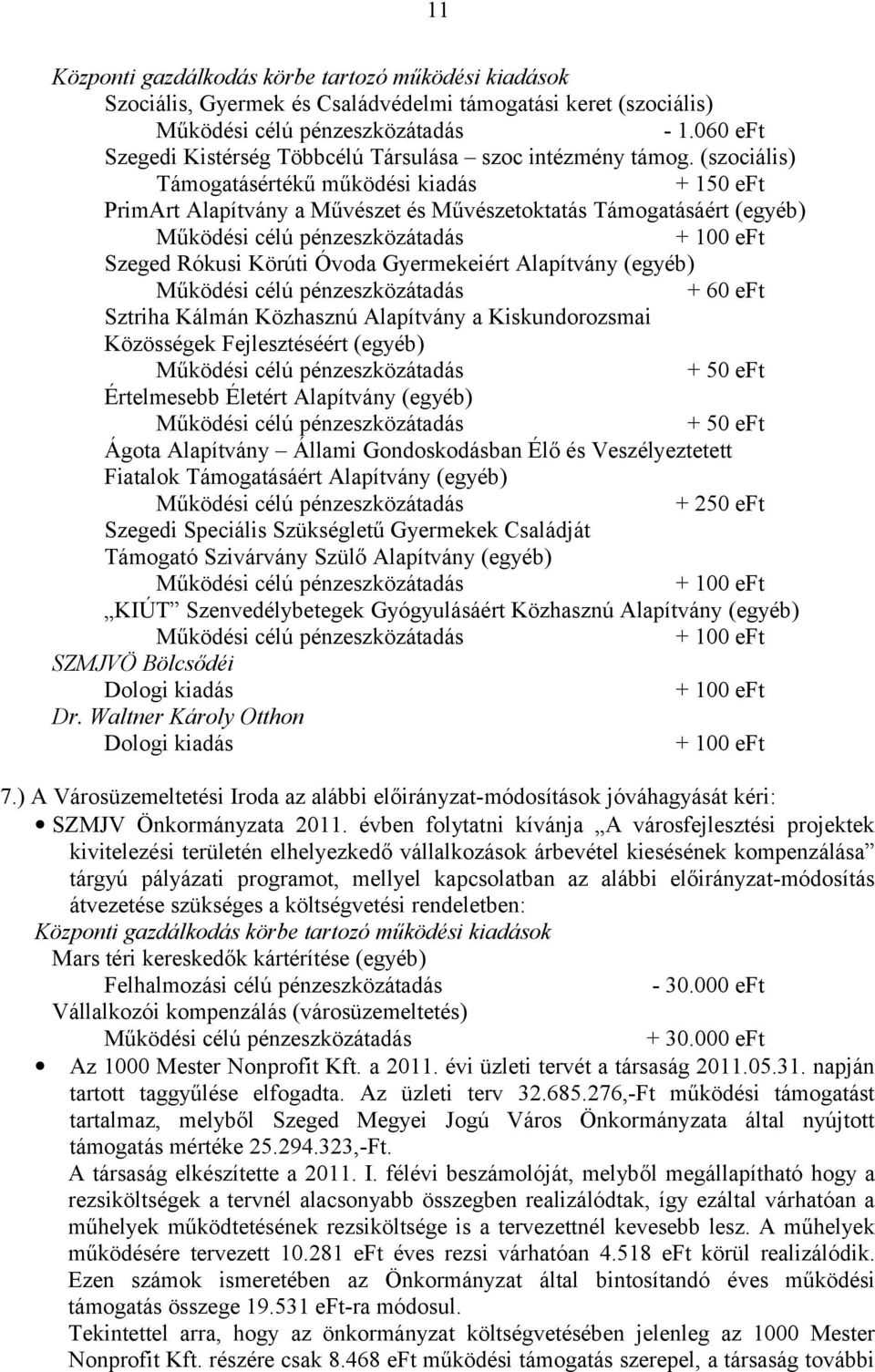 Sztriha Kálmán Közhasznú Alapítvány a Kiskundorozsmai Közösségek Fejlesztéséért (egyéb) + 50 eft Értelmesebb Életért Alapítvány (egyéb) + 50 eft Ágota Alapítvány Állami Gondoskodásban Élő és