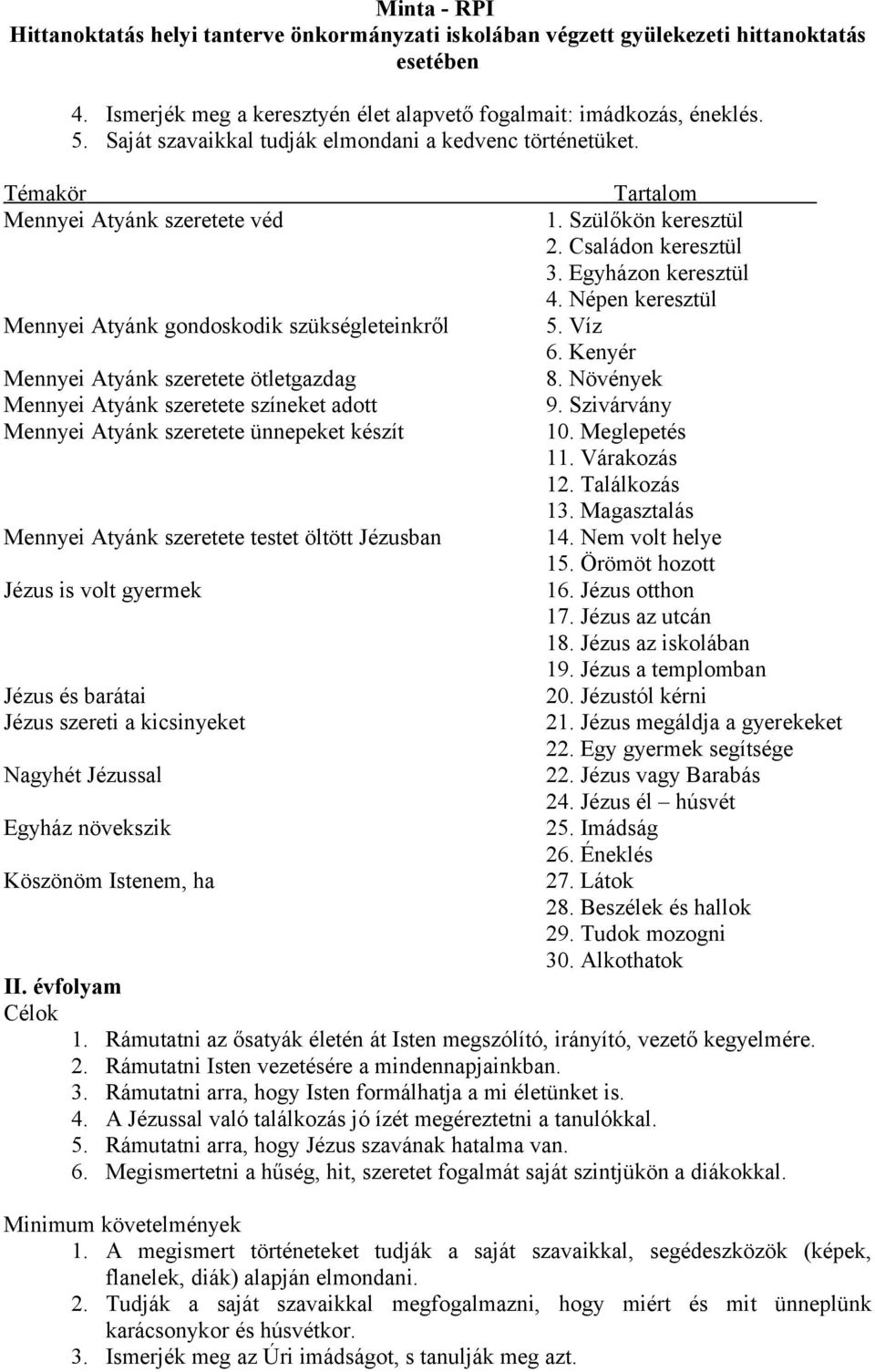 készít Mennyei Atyánk szeretete testet öltött Jézusban Jézus is volt gyermek Jézus és barátai Jézus szereti a kicsinyeket Nagyhét Jézussal Egyház növekszik Köszönöm Istenem, ha Tartalom 1.