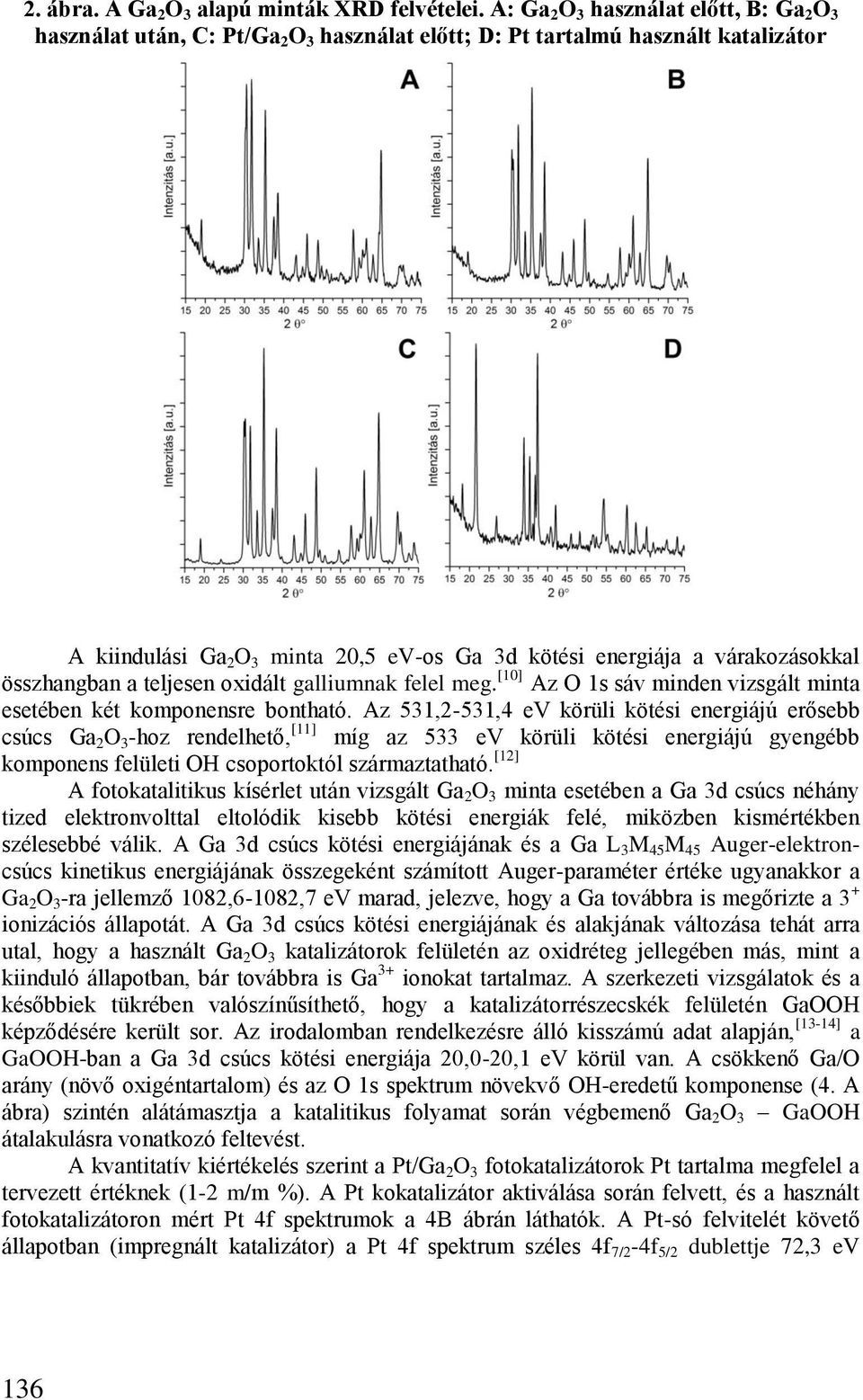 várakozásokkal összhangban a teljesen oxidált galliumnak felel meg. [10] Az O 1s sáv minden vizsgált minta esetében két komponensre bontható.