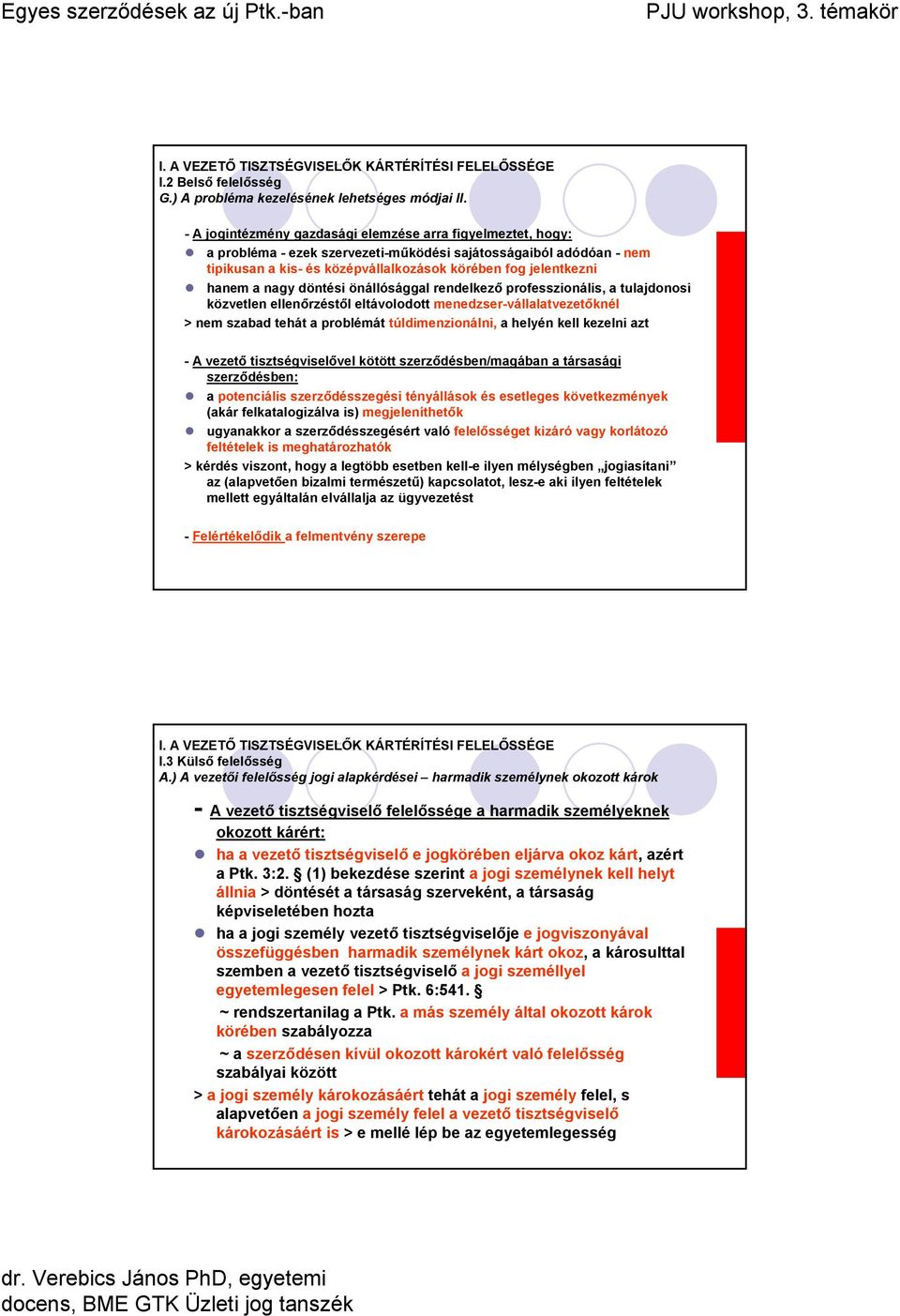 nagy döntési önállósággal rendelkező professzionális, a tulajdonosi közvetlen ellenőrzéstől eltávolodott menedzser-vállalatvezetőknél > nem szabad tehát a problémát túldimenzionálni, a helyén kell