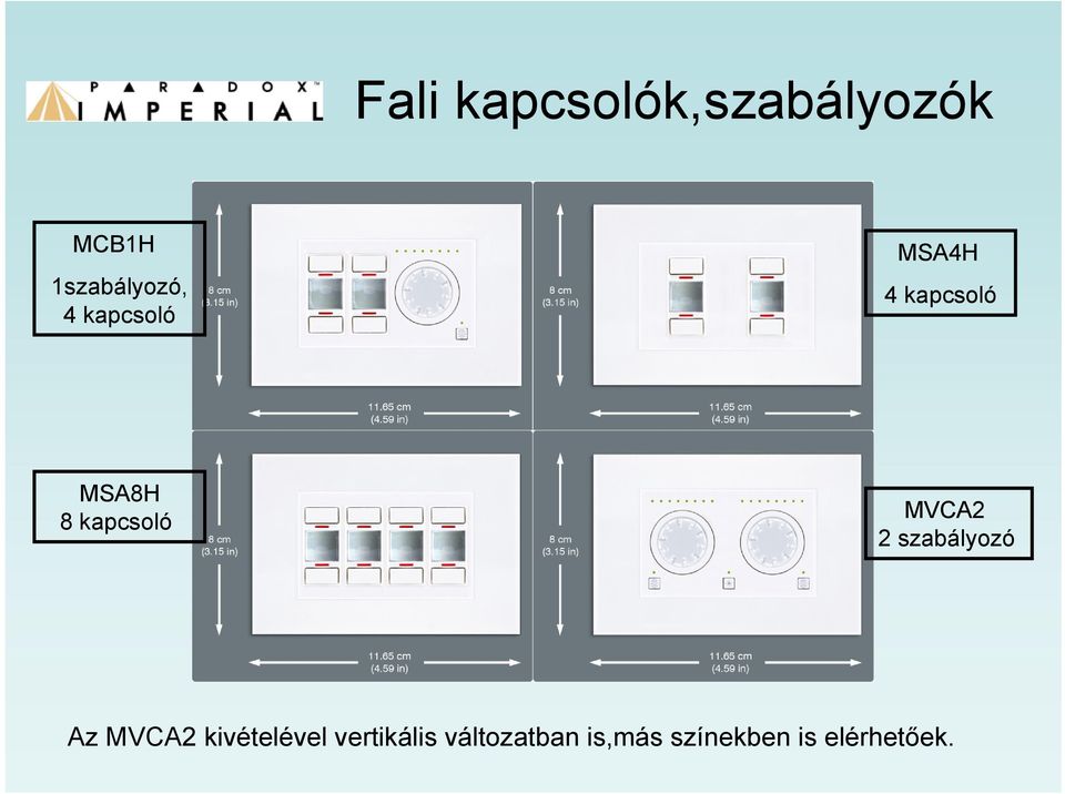 MVCA2 2 szabályozó Az MVCA2 kivételével