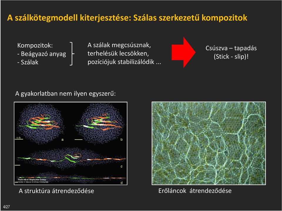 lecsökken, pozíciójuk stabilizálódik... Csúszva tapadás (Stick -slip)!