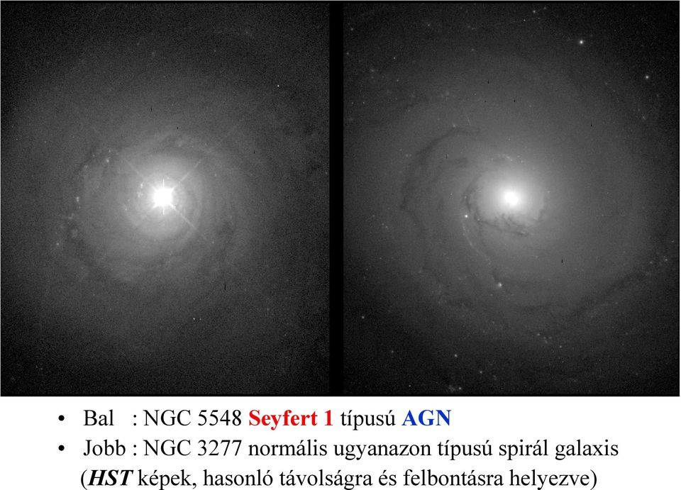 típusú spirál galaxis (HST képek,