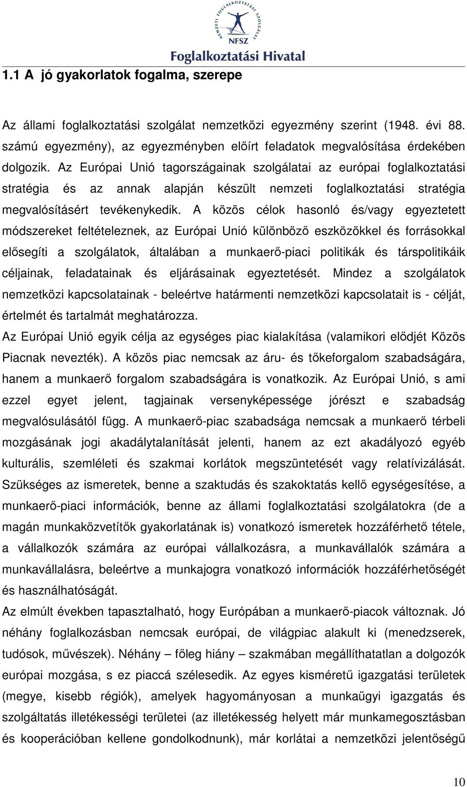 Az Európai Unió tagországainak szolgálatai az európai foglalkoztatási stratégia és az annak alapján készült nemzeti foglalkoztatási stratégia megvalósításért tevékenykedik.