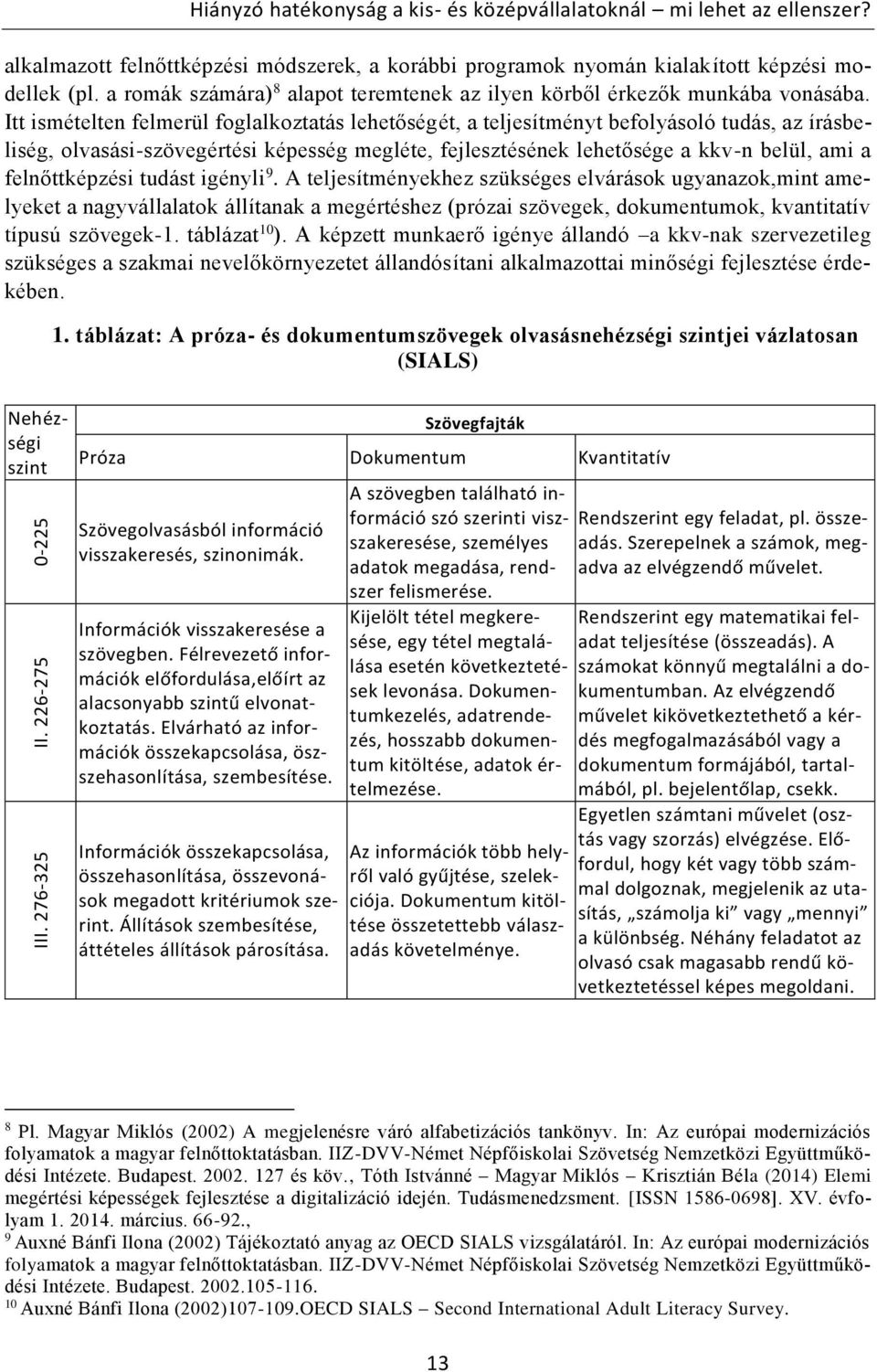 a romák számára) 8 alapot teremtenek az ilyen körből érkezők munkába vonásába.