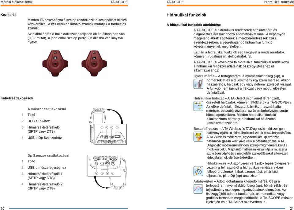 Az alábbi ábrán a bal oldali szelep teljesen elzárt állapotban van (0,0-t mutat), a jobb oldali szelep pedig 2,3 állásba van kinyitva nyitott.