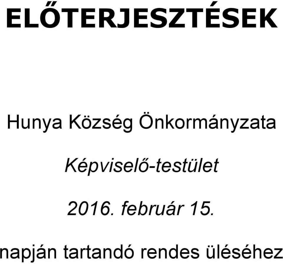 Képviselő-testület 2016.