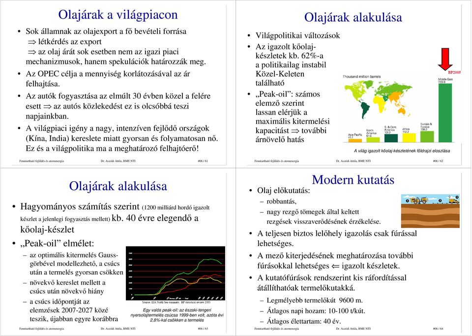 A világpiaci igény a nagy, intenzíven fejlıdı országok (Kína, India) kereslete miatt gyorsan és folyamatosan nı. Ez és a világpolitika ma a meghatározó felhajtóerı!