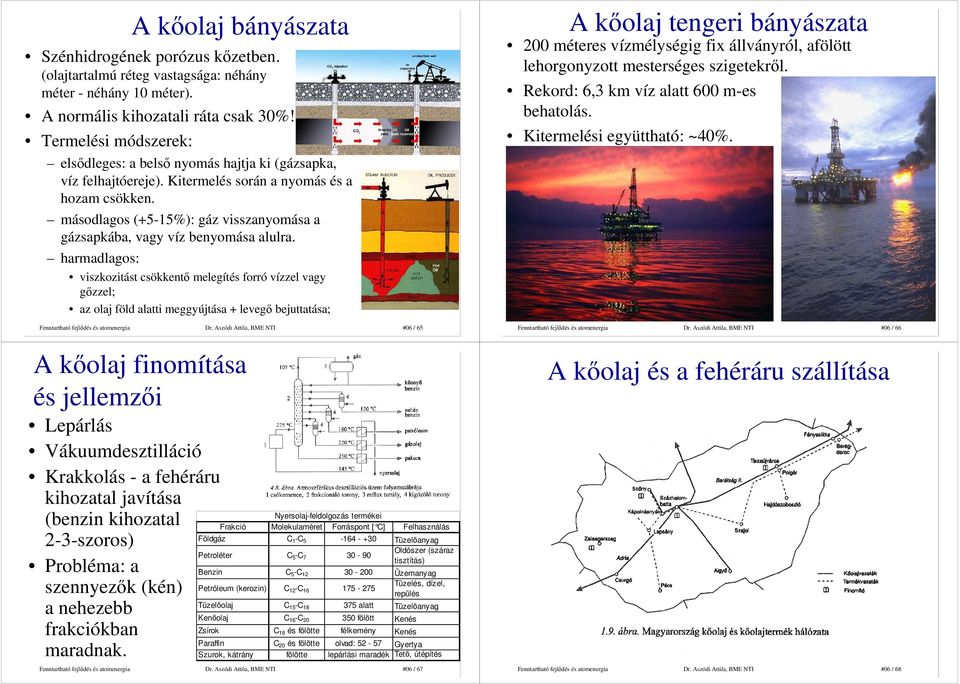 másodlagos (+5-15%): gáz visszanyomása a gázsapkába, vagy víz benyomása alulra.