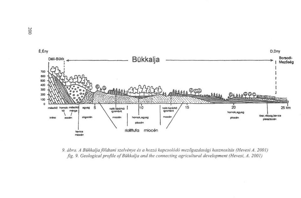 A Bükkalja földtani szelvénye és a hozzá kapcsolódó mezőgazdasági