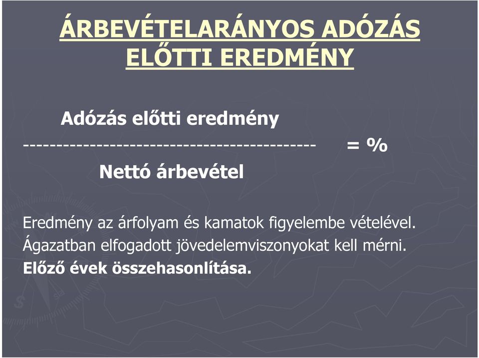 Eredmény az árfolyam és kamatok figyelembe vételével.