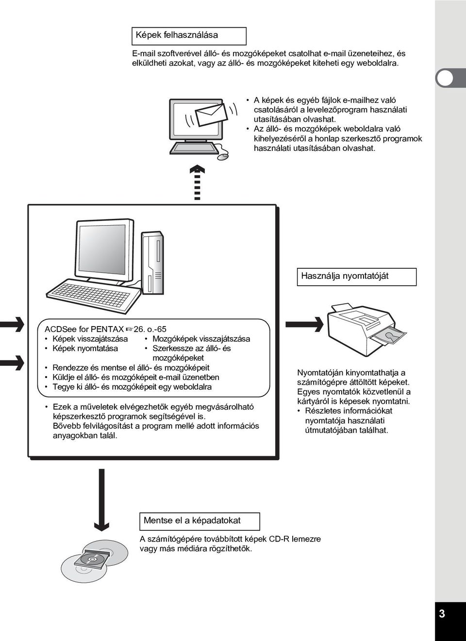 Az álló- és mozgóképek weboldalra való kihelyezésérõl a honlap szerkesztõ programok használati utasításában ol