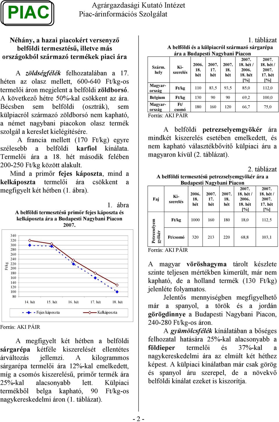 Bécsben sem belföldi (osztrák), sem külpiacról származó zöldborsó nem kapható, a német nagybani piacokon olasz termék szolgál a kereslet kielégítésére.