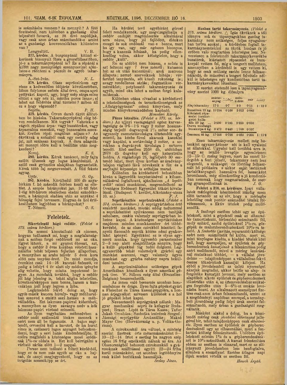 377. kérdés. A burgonyánál kitűnő sikerűnek bizonyult főzés a gyorsfüllesztőben, jó-e a takarmányrépánális?