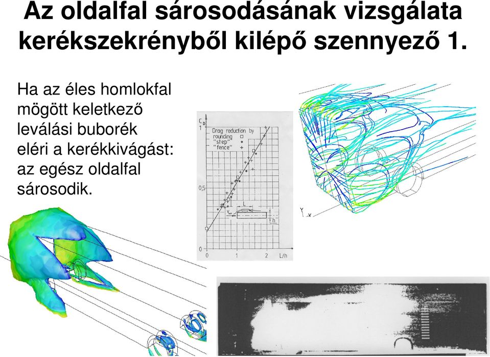 Ha az éles homlokfal mögött keletkezı