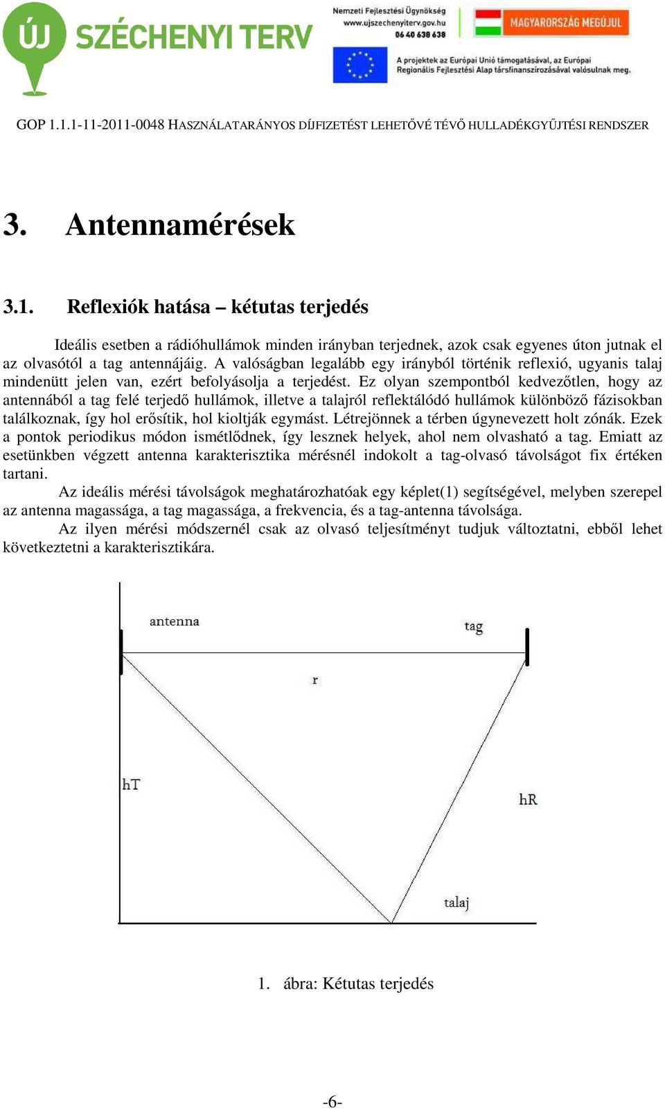 Ez olyan szempontból kedvezőtlen, hogy az antennából a tag felé terjedő hullámok, illetve a talajról reflektálódó hullámok különböző fázisokban találkoznak, így hol erősítik, hol kioltják egymást.