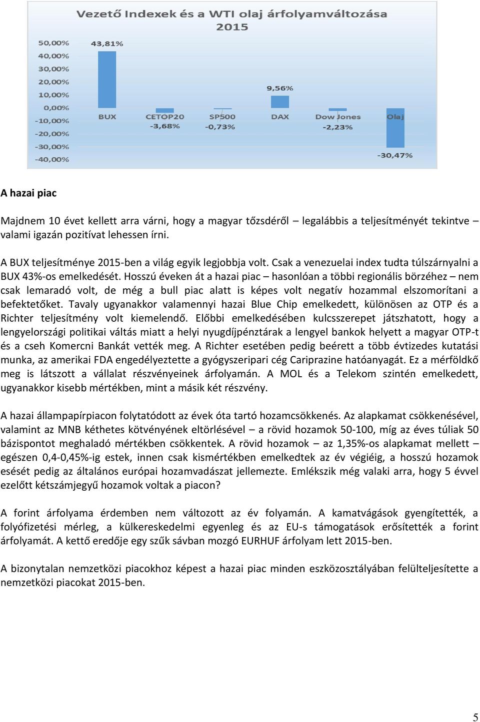 Hosszú éveken át a hazai piac hasonlóan a többi regionális börzéhez nem csak lemaradó volt, de még a bull piac alatt is képes volt negatív hozammal elszomorítani a befektetőket.