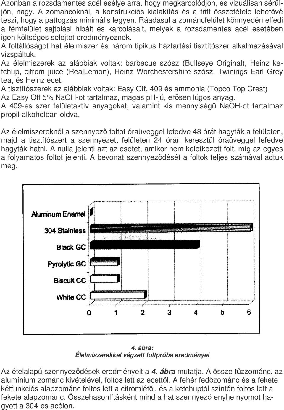 Ráadásul a zománcfelület könnyedén elfedi a fémfelület sajtolási hibáit és karcolásait, melyek a rozsdamentes acél esetében igen költséges selejtet eredményeznek.