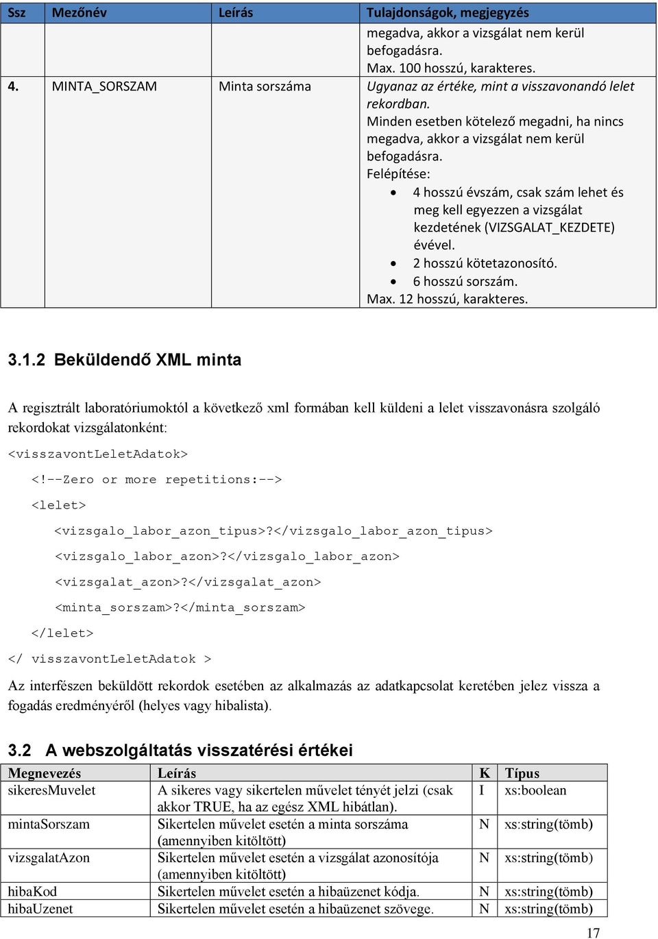 Felépítése: 4 hosszú évszám, csak szám lehet és meg kell egyezzen a vizsgálat kezdetének (VIZSGALAT_KEZDETE) évével. 2 hosszú kötetazonosító. 6 hosszú sorszám. Max. 12