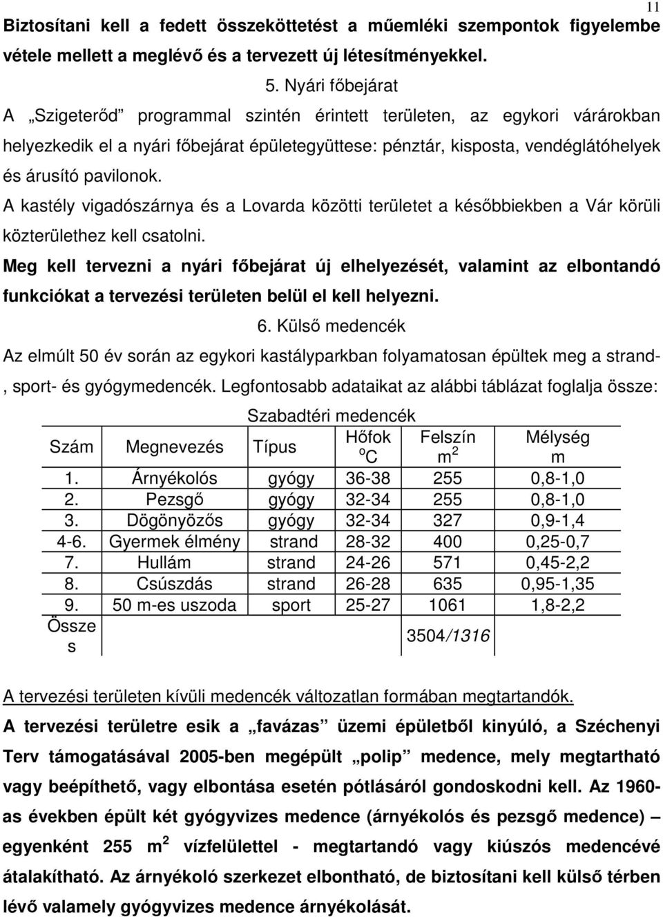 A kastély vigadószárnya és a Lovarda közötti területet a késıbbiekben a Vár körüli közterülethez kell csatolni.