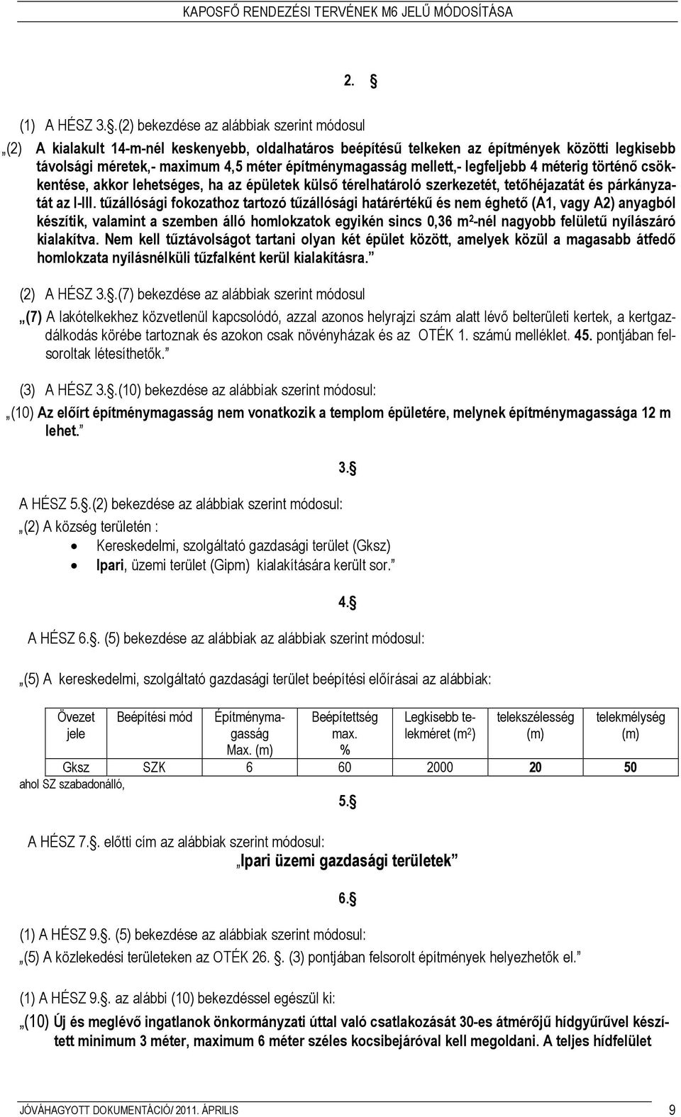 mellett,- legfeljebb 4 méterig történı csökkentése, akkor lehetséges, ha az épületek külsı térelhatároló szerkezetét, tetıhéjazatát és párkányzatát az I-III.