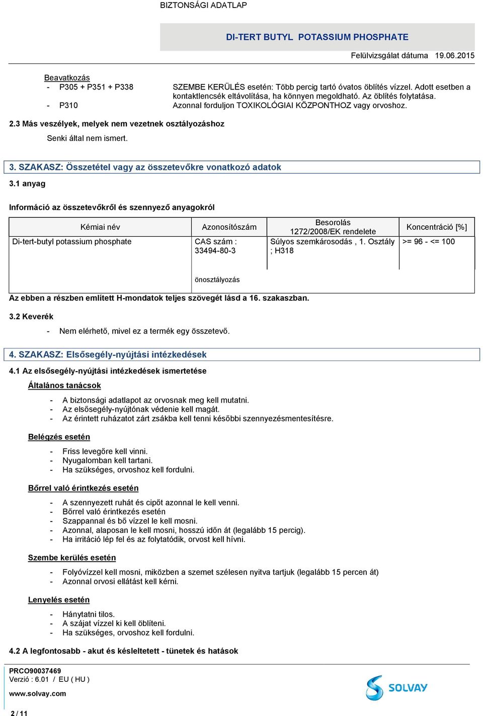 SZAKASZ: Összetétel vagy az összetevőkre vonatkozó adatok 3.