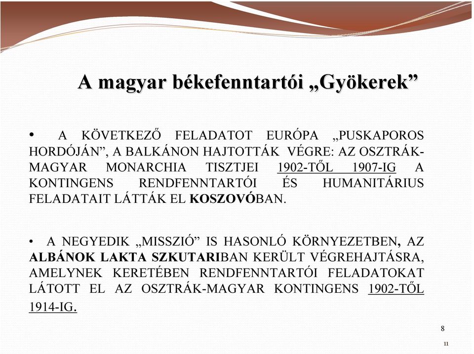 HUMANITÁRIUS FELADATAIT LÁTTÁK EL KOSZOVÓBAN.