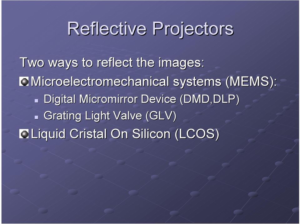 Digital Micromirror Device (DMD,DLP) Grating