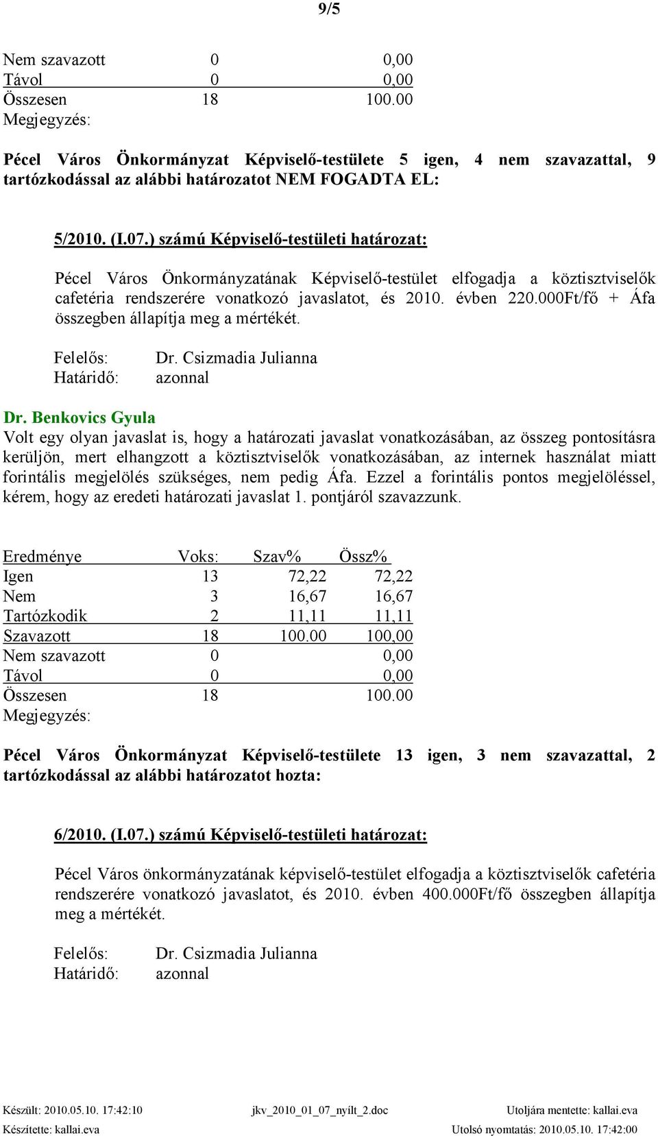 000Ft/fı + Áfa összegben állapítja meg a mértékét.