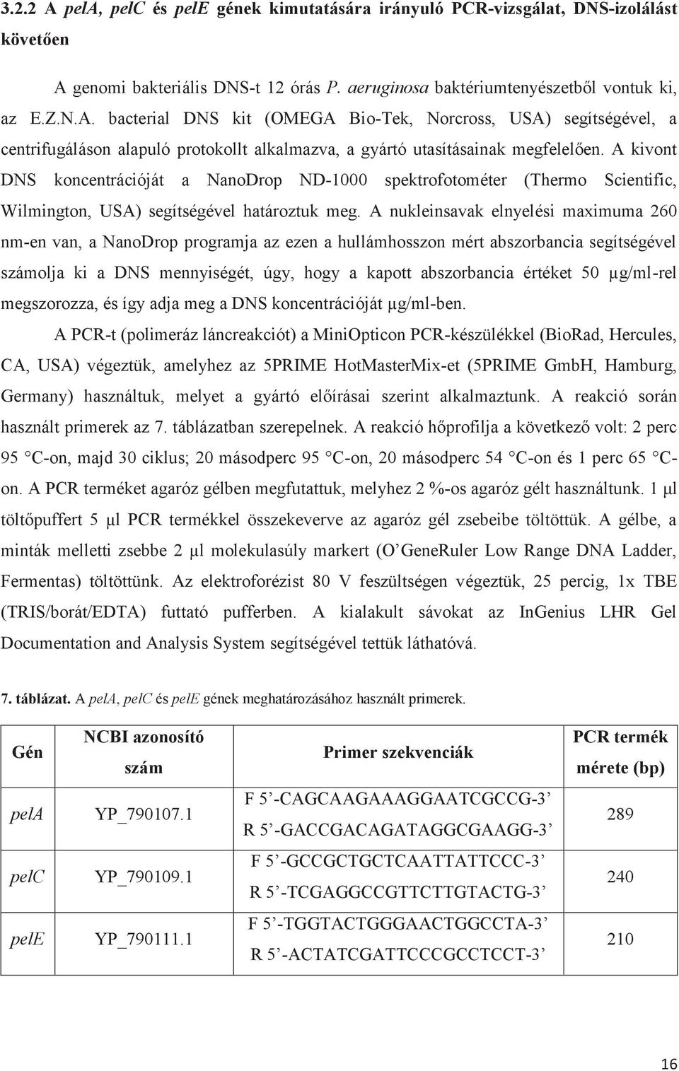 A nukleinsavak elnyelési maximuma 260 nm-en van, a NanoDrop programja az ezen a hullámhosszon mért abszorbancia segítségével számolja ki a DNS mennyiségét, úgy, hogy a kapott abszorbancia értéket 50