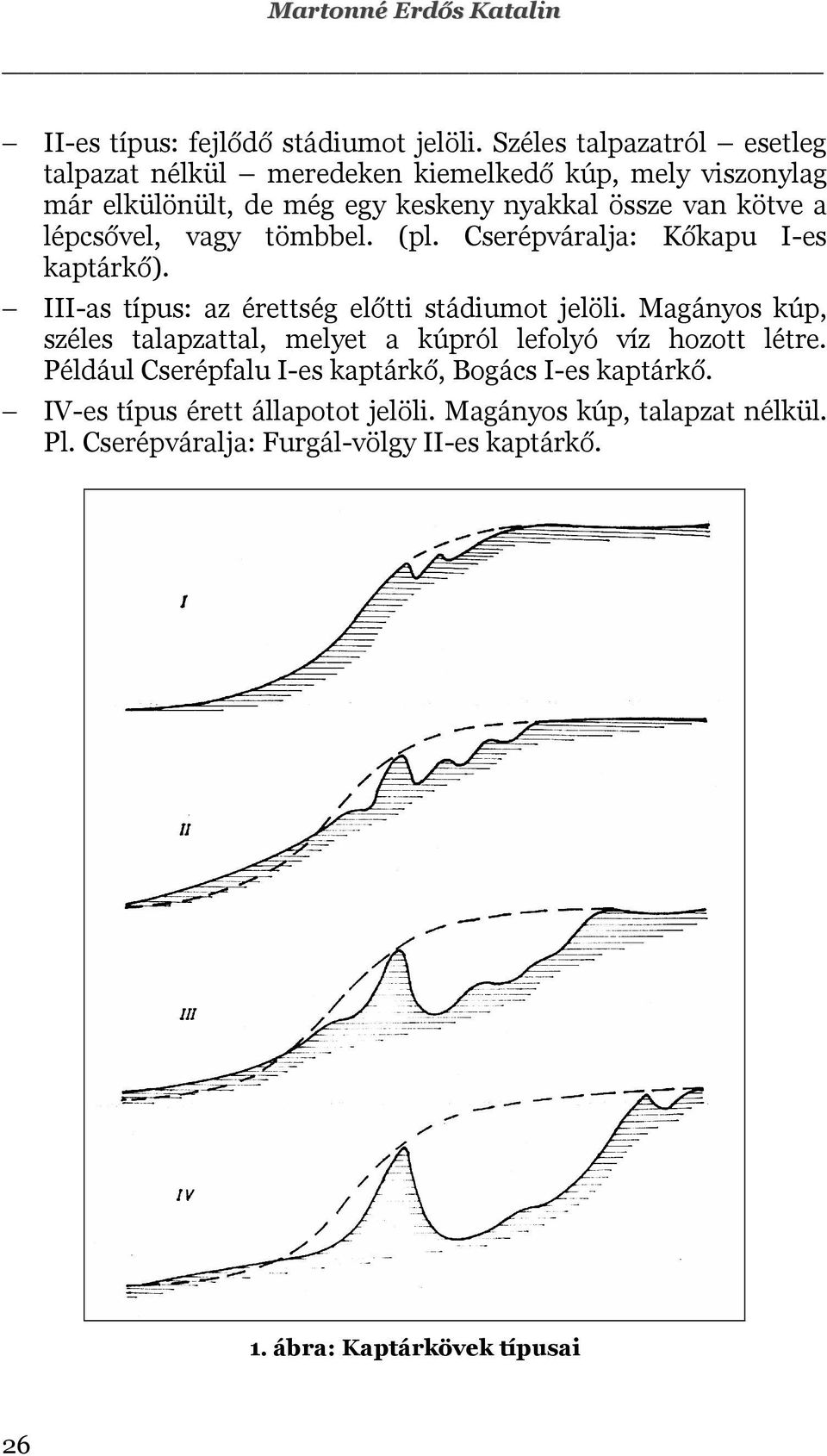 lépcsővel, vagy tömbbel. (pl. Cserépváralja: Kőkapu I-es kaptárkő). III-as típus: az érettség előtti stádiumot jelöli.