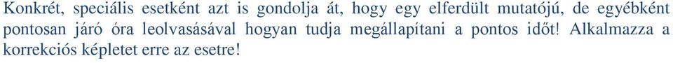 óra leolvasásával hogyan tudja megállapítani a