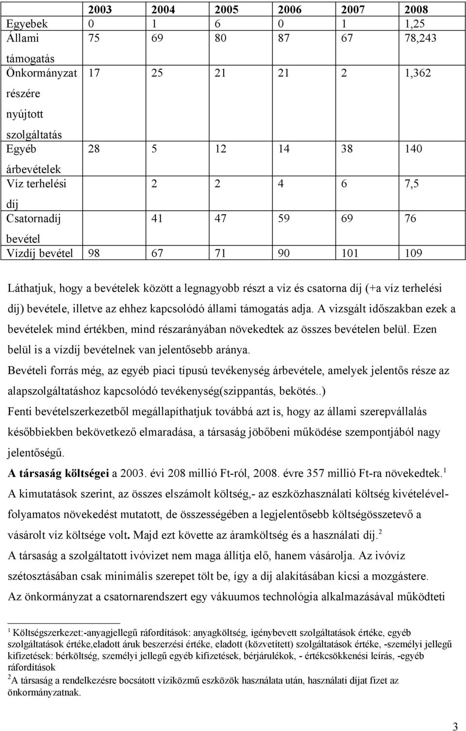 bevétele, illetve az ehhez kapcsolódó állami támogatás adja. A vizsgált időszakban ezek a bevételek mind értékben, mind részarányában növekedtek az összes bevételen belül.