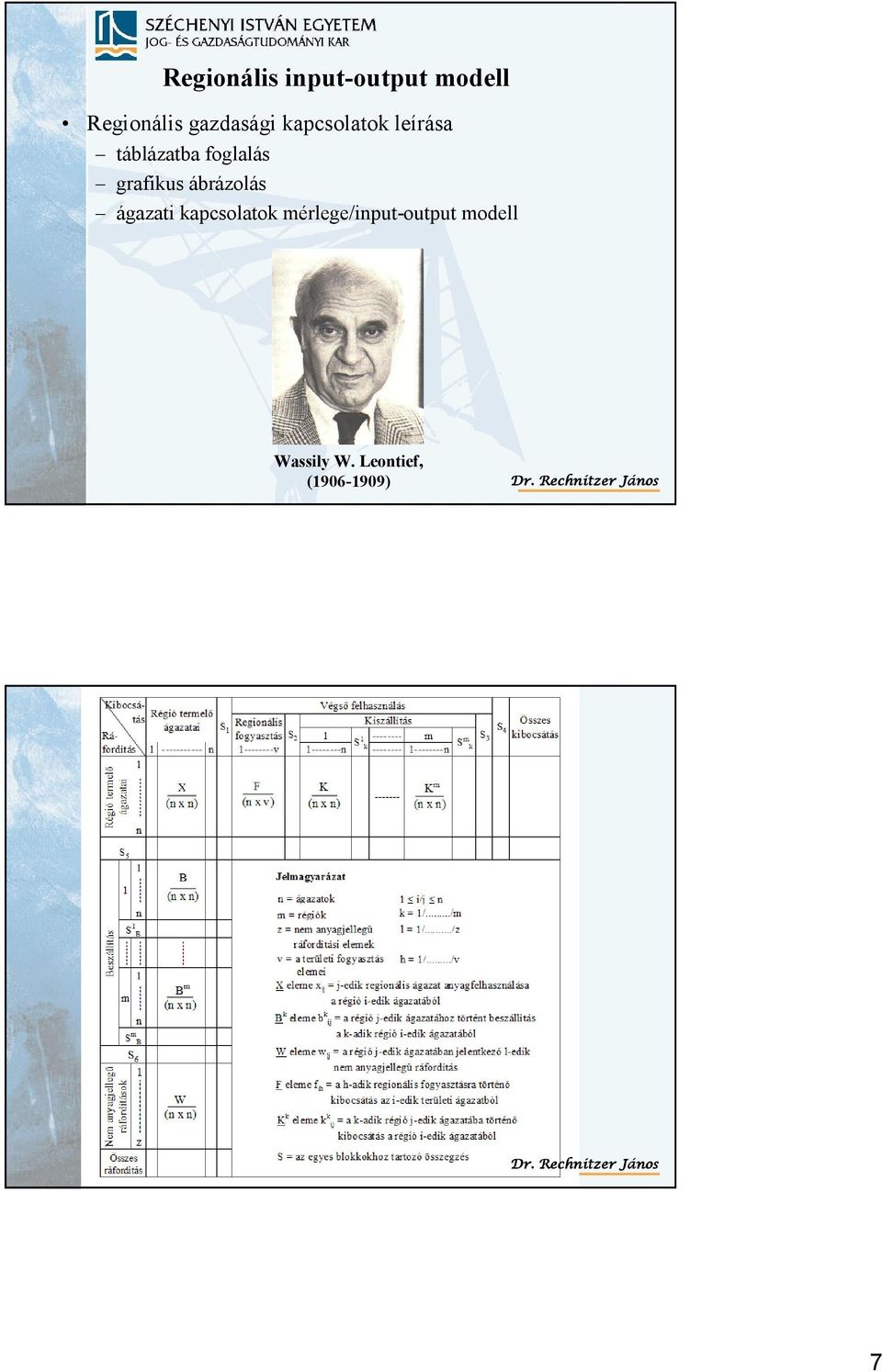 ágazati kapcsolatok mérlege/input-output modell Wassily W.