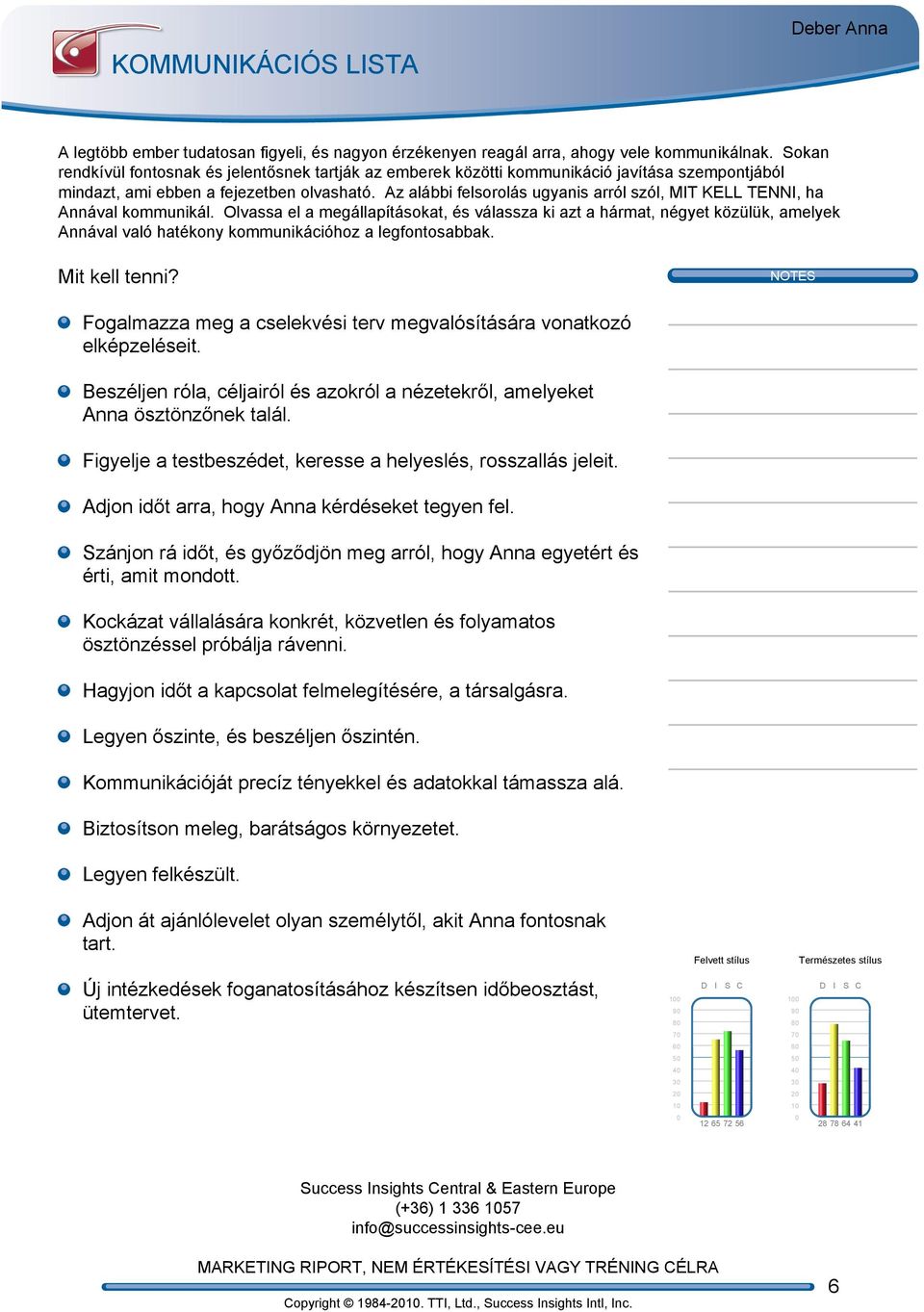 Az alábbi felsorolás ugyanis arról szól, MT KELL TENN, ha Annával kommunikál.