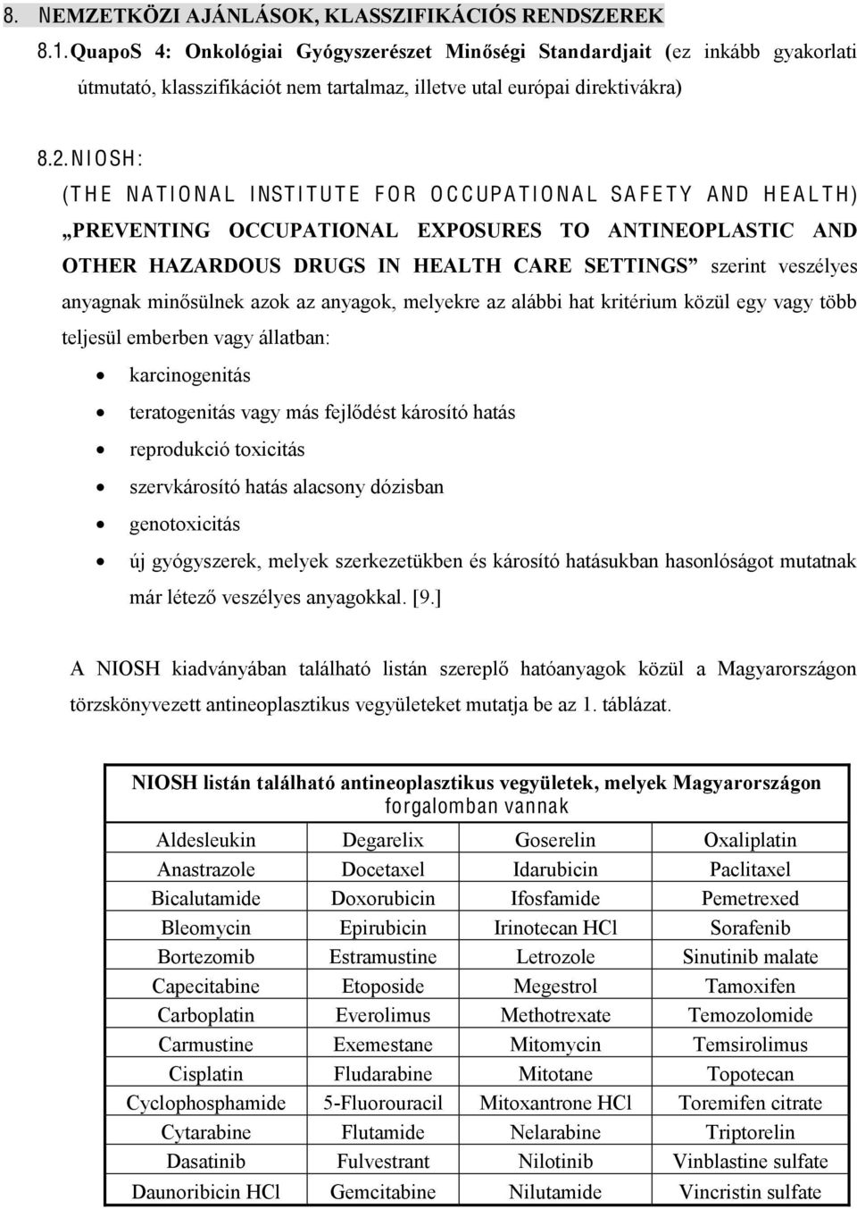 Sorafenib Bortezomib Estramustine Letrozole Sinutinib malate Capecitabine Etoposide Megestrol Tamoxifen Carboplatin Everolimus Methotrexate Temozolomide Carmustine Exemestane Mitomycin Temsirolimus