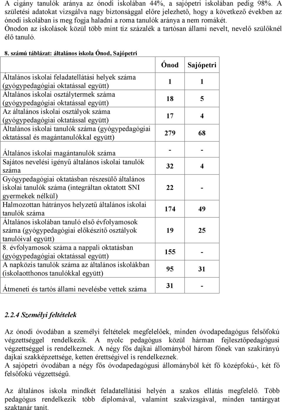 Ónodon az iskolások közül több mint tíz százalék a tartósan állami nevelt, nevelő szülőknél élő tanuló. 8.