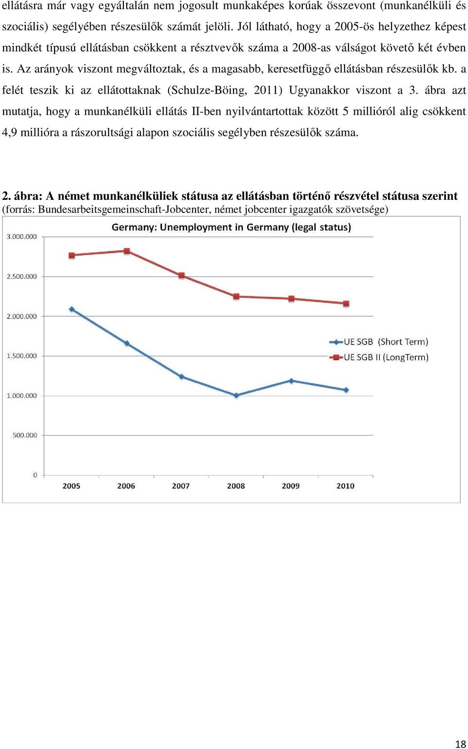 Az arányok viszont megváltoztak, és a magasabb, keresetfüggı ellátásban részesülık kb. a felét teszik ki az ellátottaknak (Schulze-Böing, 2011) Ugyanakkor viszont a 3.