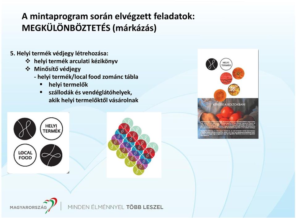 Helyi termék védjegy létrehozása: helyi termék arculati kézikönyv