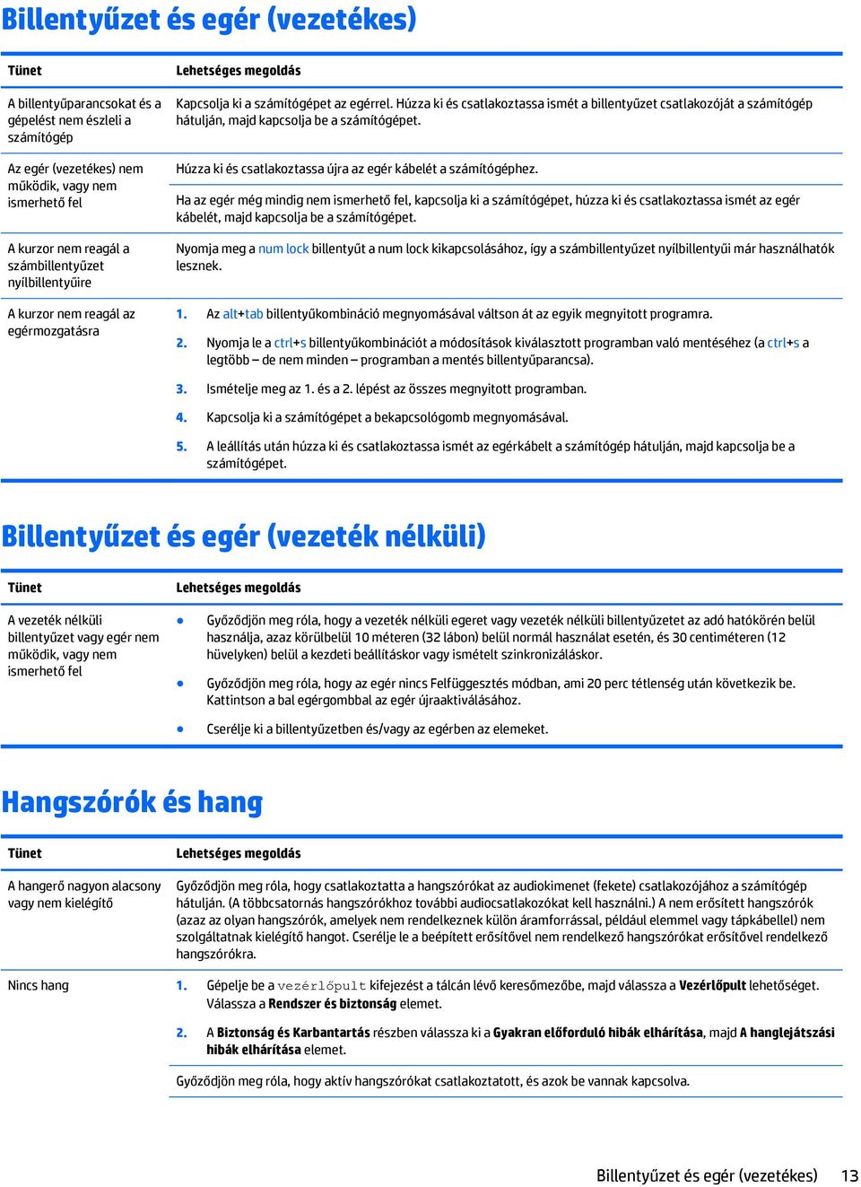 Húzza ki és csatlakoztassa ismét a billentyűzet csatlakozóját a számítógép hátulján, majd kapcsolja be a számítógépet. Húzza ki és csatlakoztassa újra az egér kábelét a számítógéphez.