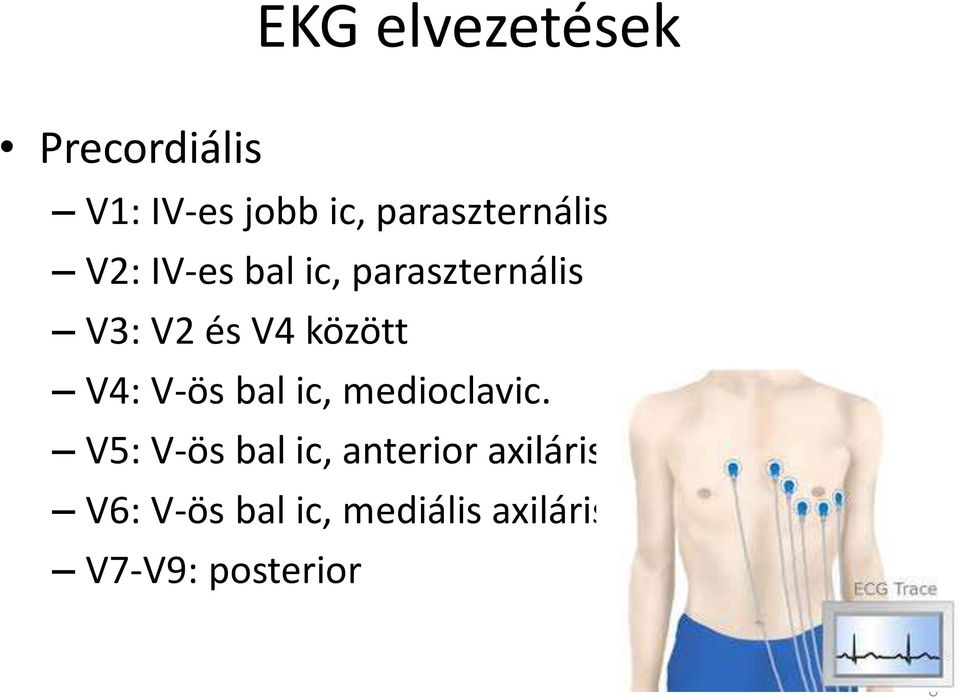 V4 között V4: V-ös bal ic, medioclavic.