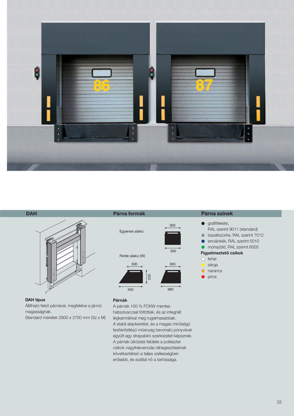 Standard méretek 2800 x 2700 mm (Sz x M) Párnák A párnák 100 % FCKW-mentes habszivaccsal töltöttek, és az integrált légkamrákkal még rugalmasabbak.