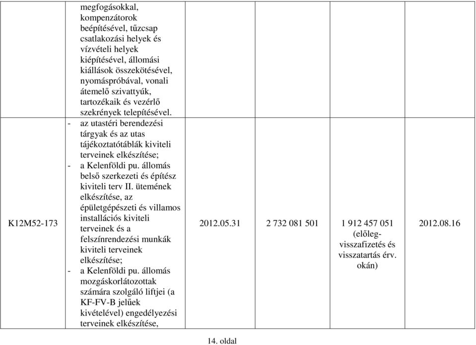 állomás belső szerkezeti és építész kiviteli terv II.