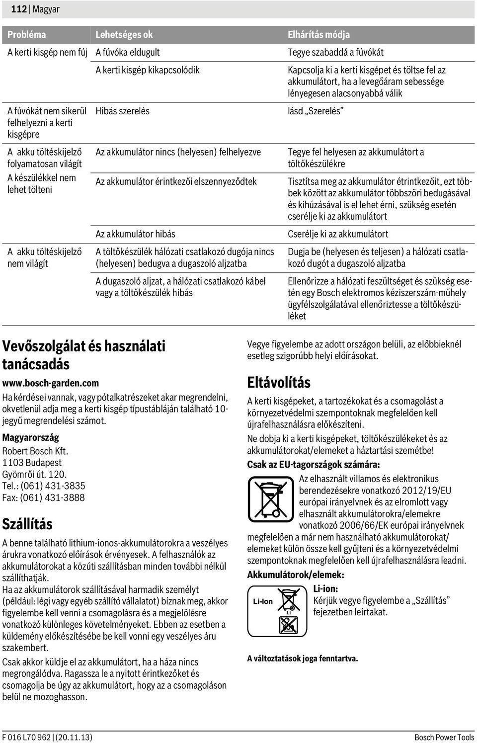 készülékkel nem lehet tölteni A akku töltéskijelző nem világít Az akkumulátor nincs (helyesen) felhelyezve Az akkumulátor érintkezői elszennyeződtek Az akkumulátor hibás A töltőkészülék hálózati