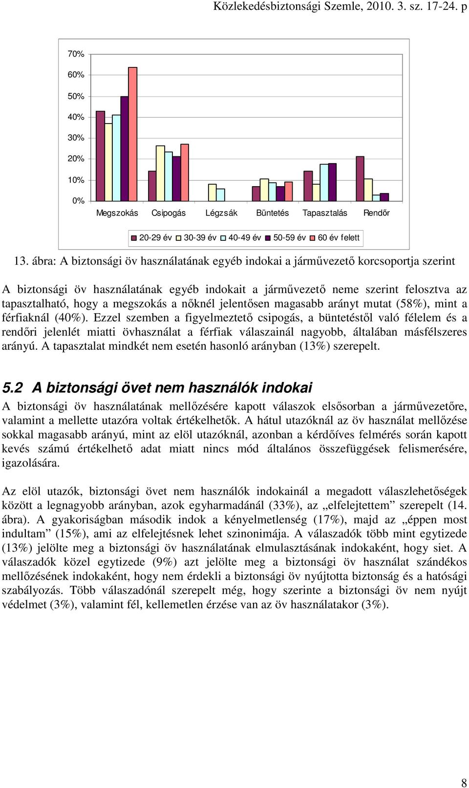 megszokás a nőknél jelentősen magasabb arányt mutat (58%), mint a férfiaknál (40%).