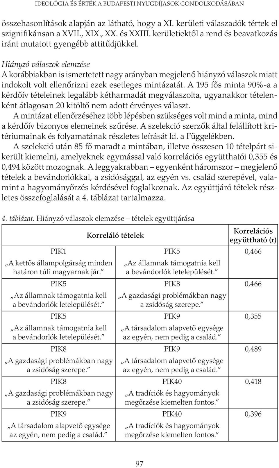 Hiányzó válaszok elemzése A korábbiakban is ismertetett nagy arányban megjelenő hiányzó válaszok miatt indokolt volt ellenőrizni ezek esetleges mintázatát.